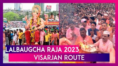 Lalbaugcha Raja 2023 Visarjan Route: Know Immersion Path Till Girgaon Chowpatty, Mumbai Traffic Police Issues Advisory